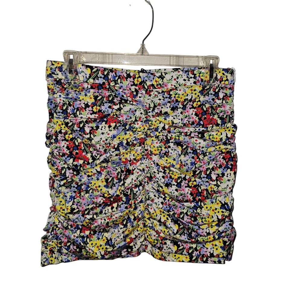 Zara Floral Print Mini Skirt-Medium-Multicolor‎
